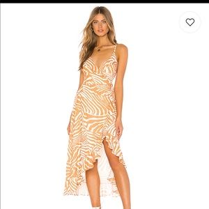 Mink Pink Pretty Wild Maxi Wrap Dress